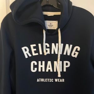 Navy blue French terry reigning champ hoodie